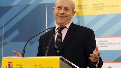 El ministro Wert en una rueda de prensa El ministro Wert en una rueda de prensa