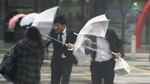 Fuertes rachas de viento en Japón Fuertes rachas de viento en Japón