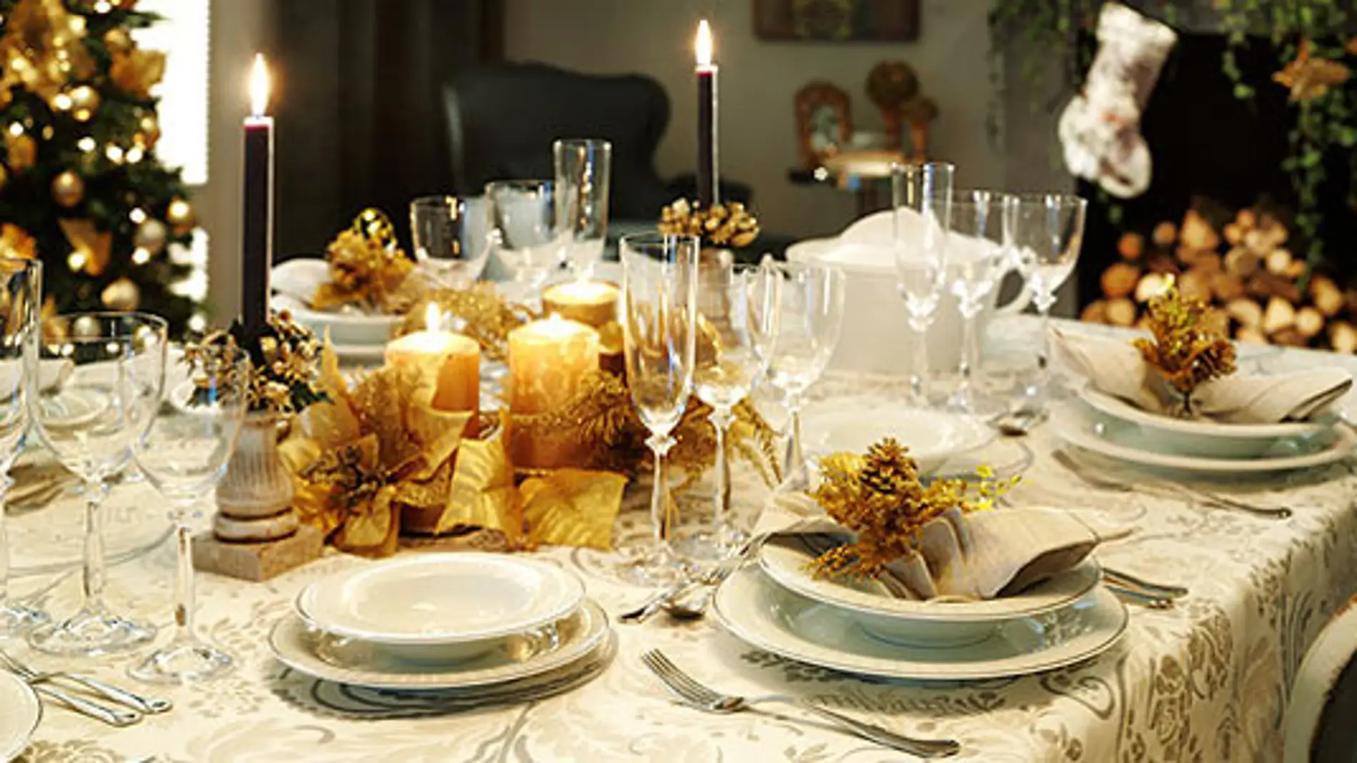 Mesa en navidad
