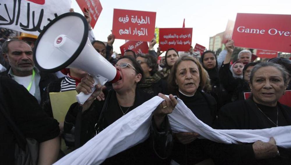 Protestas en El Cairo contra el gobierno de Mursi