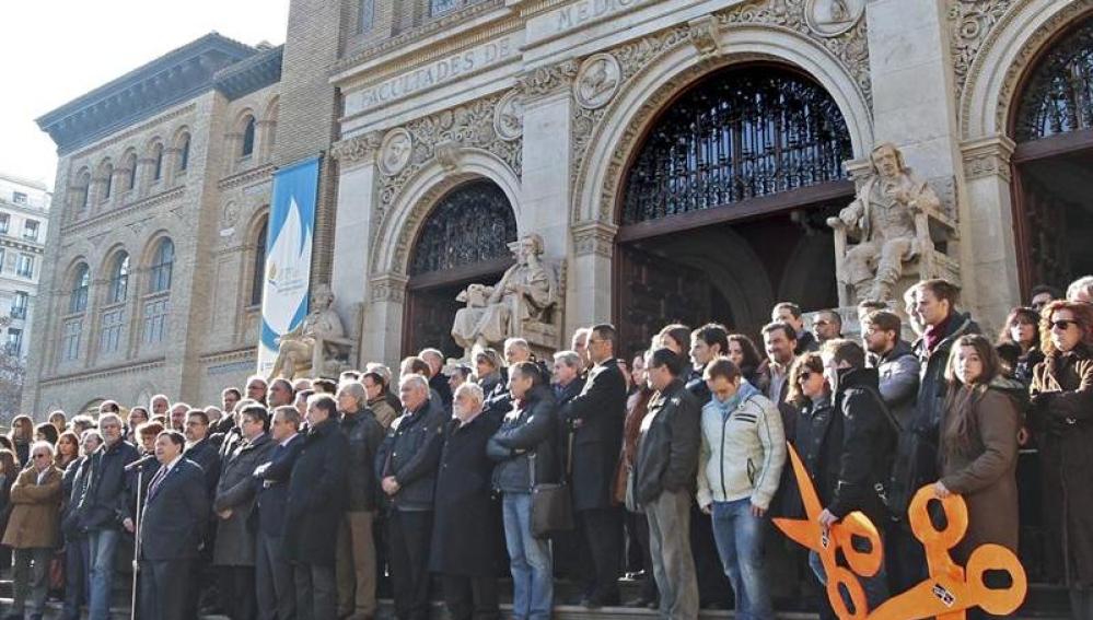 Manifestación de los rectores contra los recortes