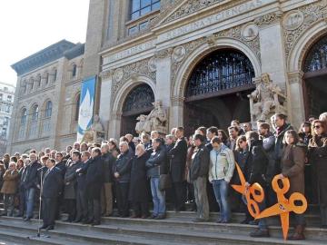 Manifestación de los rectores contra los recortes