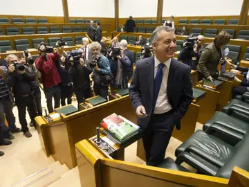 Íñigo Urkullu en su sesión de investidura Íñigo Urkullu en su sesión de investidura