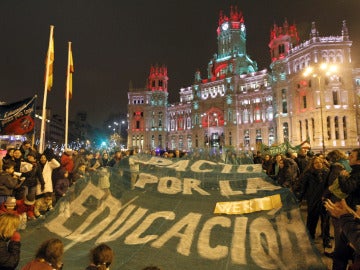 Protesta contra la reforma educativa en Madrid