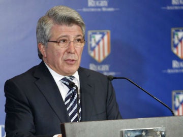 El presidente del Atlético de Madrid, Enrique Cerezo