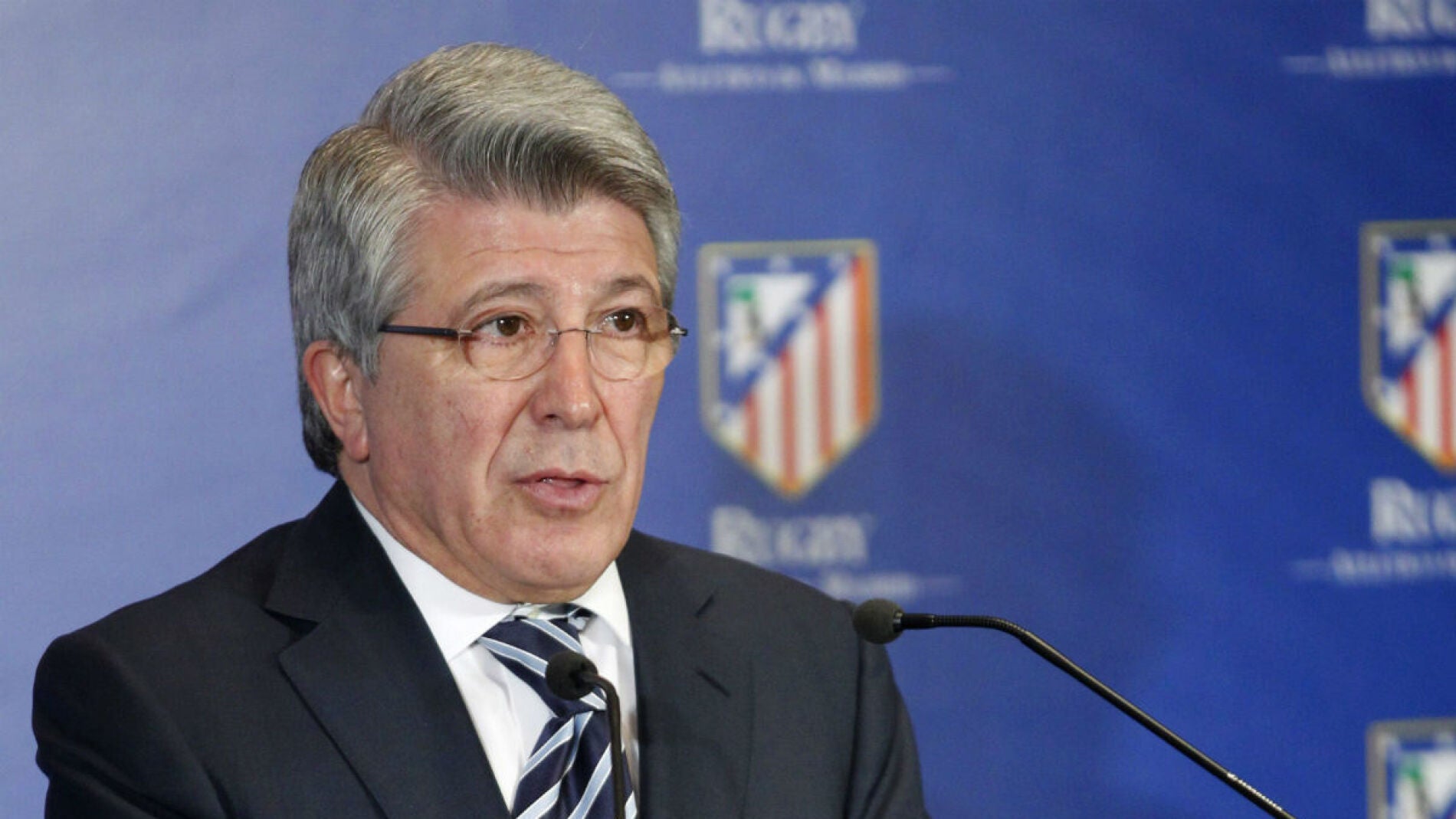 El presidente del Atl&eacute;tico de Madrid, Enrique Cerezo