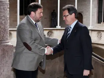 Artur Mas junto a Oriol Junqueras Artur Mas junto a Oriol Junqueras