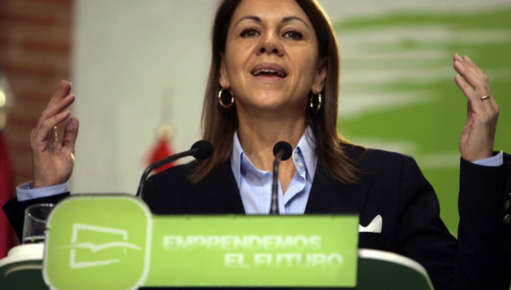 María Dolores de Cospedal, durante su intervención en la inauguración del IX Congreso de Nuevas Generaciones