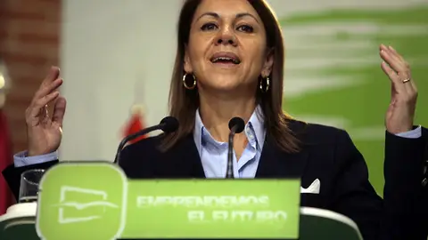 María Dolores de Cospedal, durante su intervención en la inauguración del IX Congreso de Nuevas Generaciones María Dolores de Cospedal, durante su intervención en la inauguración del IX Congreso de Nuevas Generaciones