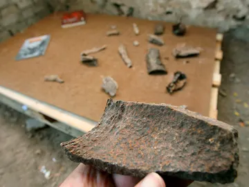 Restos de un obús de la Guerra Civil. Restos de un obús de la Guerra Civil.