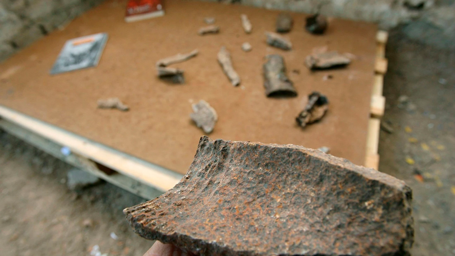 Restos de un obús de la Guerra Civil. Restos de un obús de la Guerra Civil.