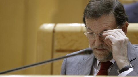 Mariano Rajoy en la &uacute;ltima sesi&oacute;n del pleno del Senado.