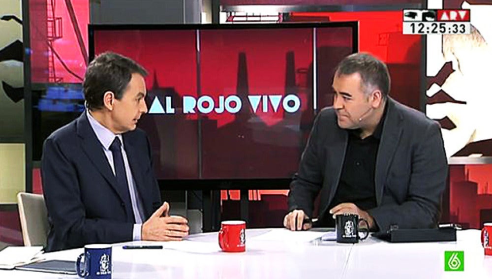 Entrevista a Zapatero en Al Rojo Vivo