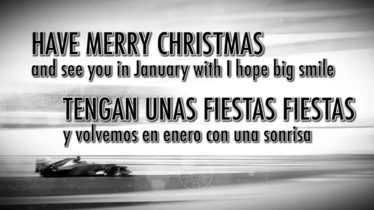 Fernando Alonso felicita las navidades