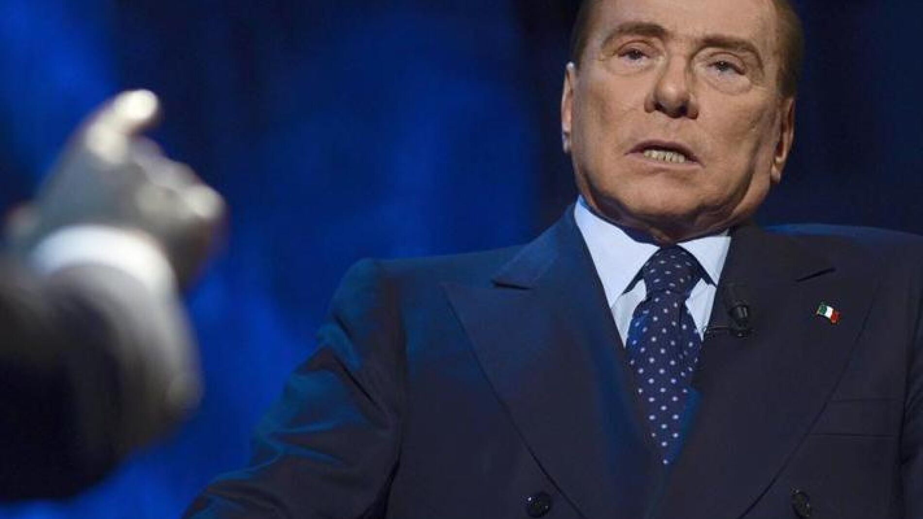 Silvio Berlusconi en una entrevista en la televisi&oacute;n italiana