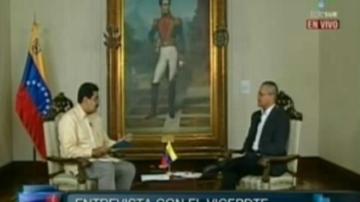 Nicolás Maduro en una entrevista en televisión.