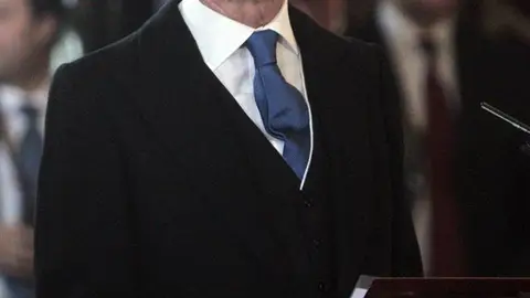 El ministro de Defensa, Pedro Morenés, durante su discurso en el salón del Trono del Palacio Real El ministro de Defensa, Pedro Morenés, durante su discurso en el salón del Trono del Palacio Real