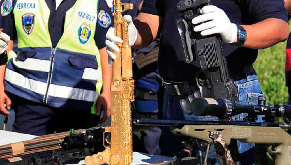 Rifle incautado por la policía