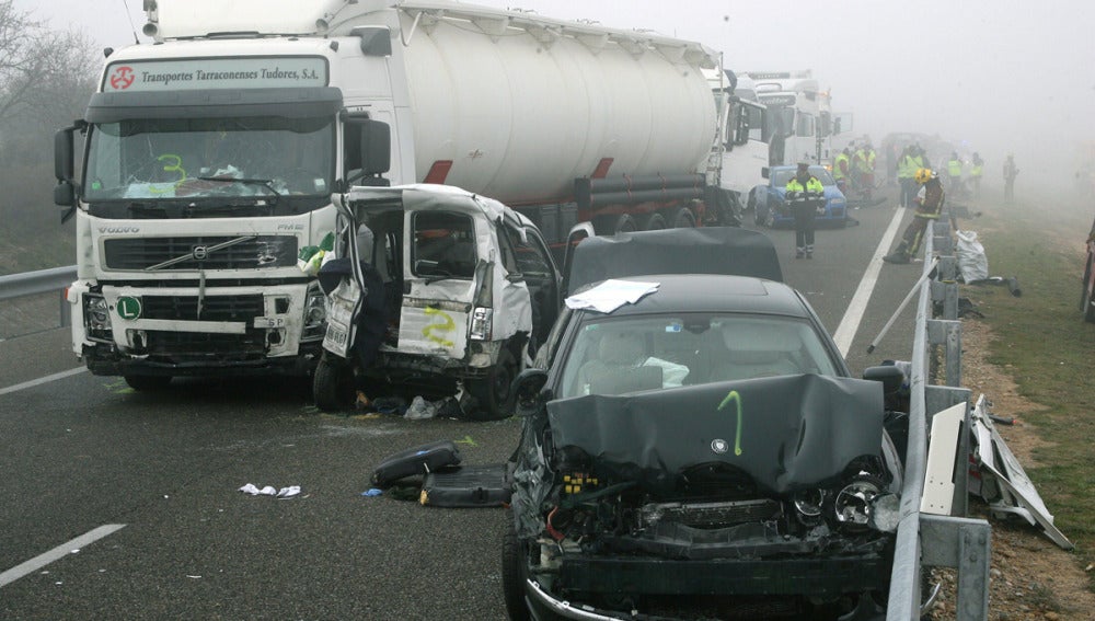 La niebla protagonista en las carreteras de Lleida