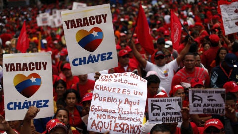 Miles de seguidores mostraron su apoyo a Ch&aacute;vez