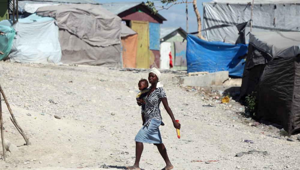 Campamento de refugiados en Haití