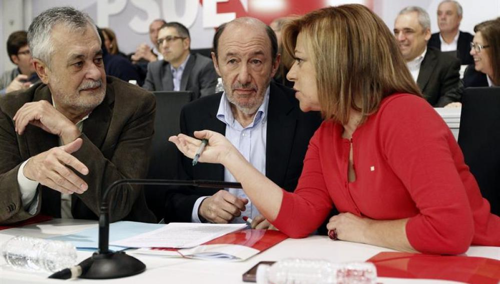 Griñán, Valenciano y Rubalcaba en el Comité Federal