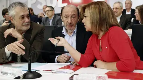 Griñán, Valenciano y Rubalcaba en el Comité Federal Griñán, Valenciano y Rubalcaba en el Comité Federal
