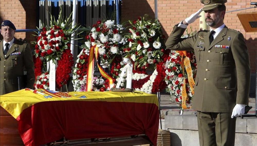 El Príncipe, en el funeral del sargento Ureña