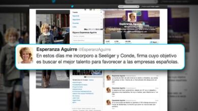 Esperanza Aguirre deja su puesto de funcionaria y ficha por la firma de 'cazatalentos' Seeliger y Conde