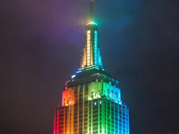 Combinación de colores en el rascacielos Empire State