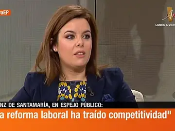 La vicepresidenta Soraya Sáenz de Santamaría La vicepresidenta Soraya Sáenz de Santamaría