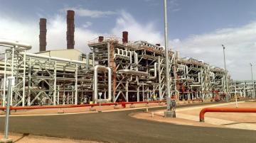 Imagen cedida por la petrolera BP que muestra a la central de gas de Amenas