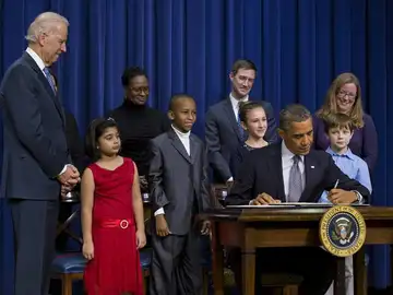 El presidente Barack Obama, durante la firma de 23 órdenes ejecutivas para endurecer el control de armas El presidente Barack Obama, durante la firma de 23 órdenes ejecutivas para endurecer el control de armas