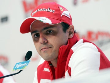 Felipe Massa en sala de prensa