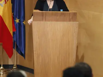 Soraya Saénz de Santamaría en rueda de prensa Soraya Saénz de Santamaría en rueda de prensa