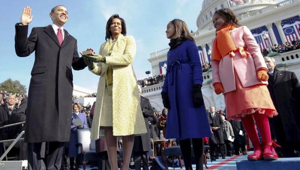 Barack Obama, durante su toma de posesión en 2009