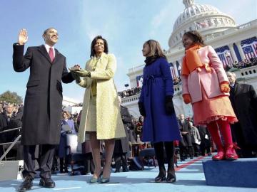 Barack Obama, durante su toma de posesión en 2009