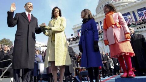 Barack Obama, durante su toma de posesi&oacute;n en 2009