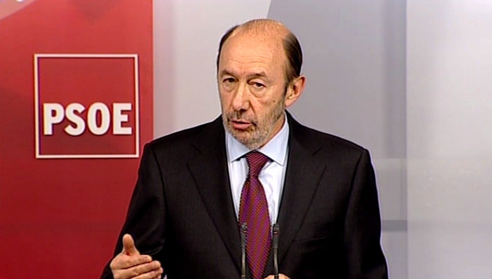 El líder del PSOE, Alfredo Pérez Rubalcaba