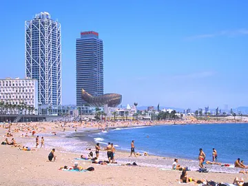 La playa de Barcelona La playa de Barcelona