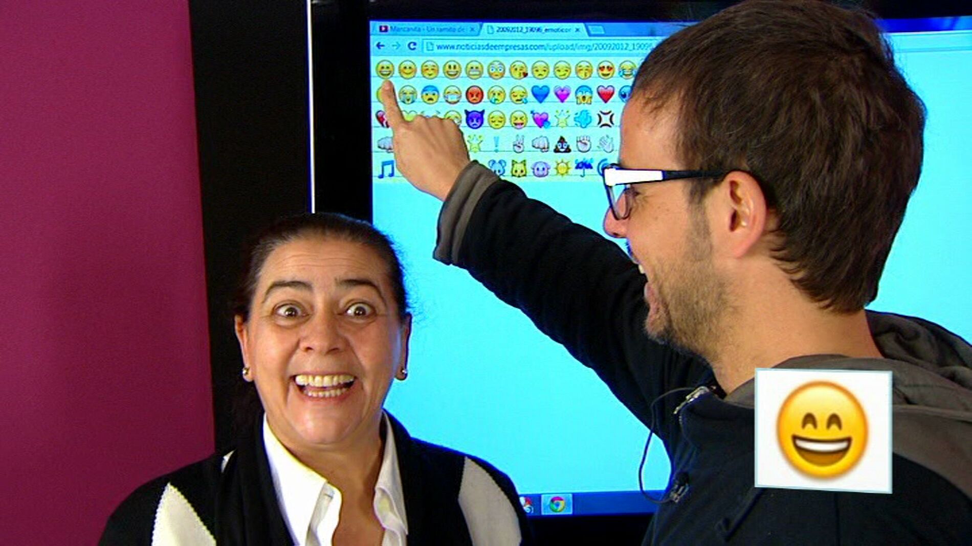 Mar&iacute;a del Monte usa los emoticonos para practicar la mirada de Manzanita