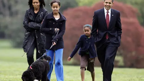 Paseando con la familia Obama Paseando con la familia Obama