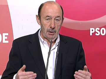 El líder de los socialistas, Alfredo Pérez Rubalcaba