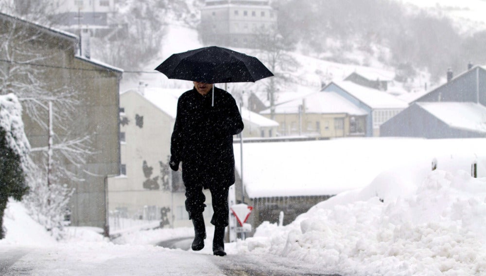 Nieve en Pedrafita do Cebreiro, Lugo