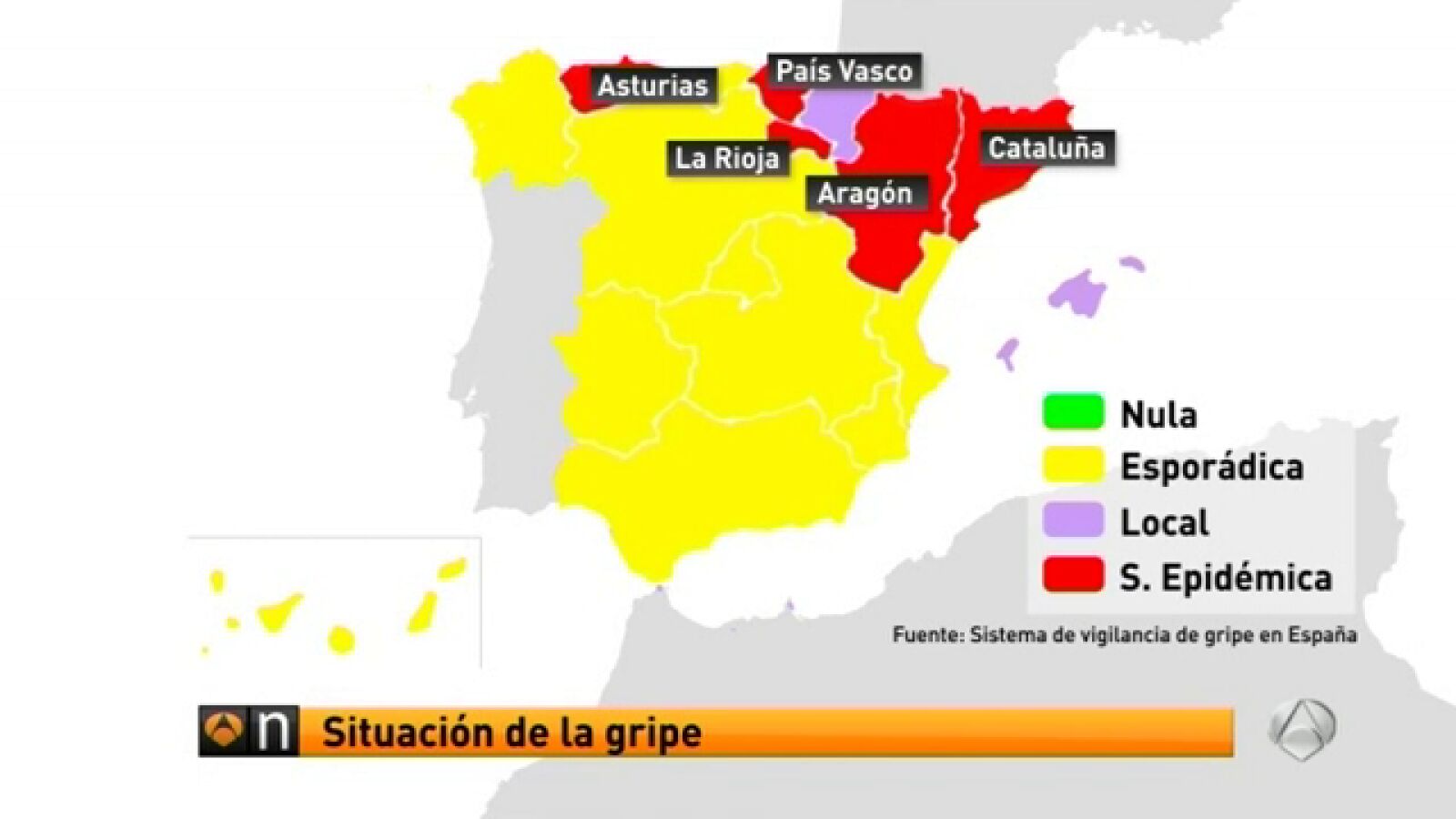 Cinco comunidades alcanzan el nivel de epidemia de gripe