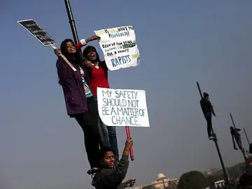 Protestas en Nueva Delhi por la situación de las mujeres en la India Protestas en Nueva Delhi por la situación de las mujeres en la India