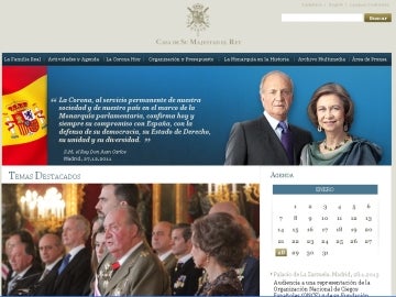 Pagina web de la Casa Real