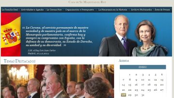 Pagina web de la Casa Real