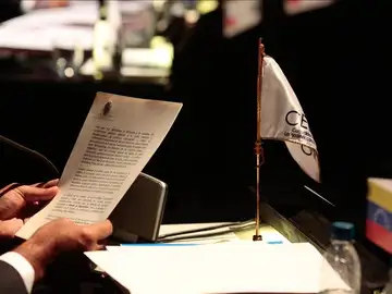 Carta del presidente de Venezuela, Hugo Chávez, leída por su vicepresidente, Nicolás Maduro Carta del presidente de Venezuela, Hugo Chávez, leída por su vicepresidente, Nicolás Maduro
