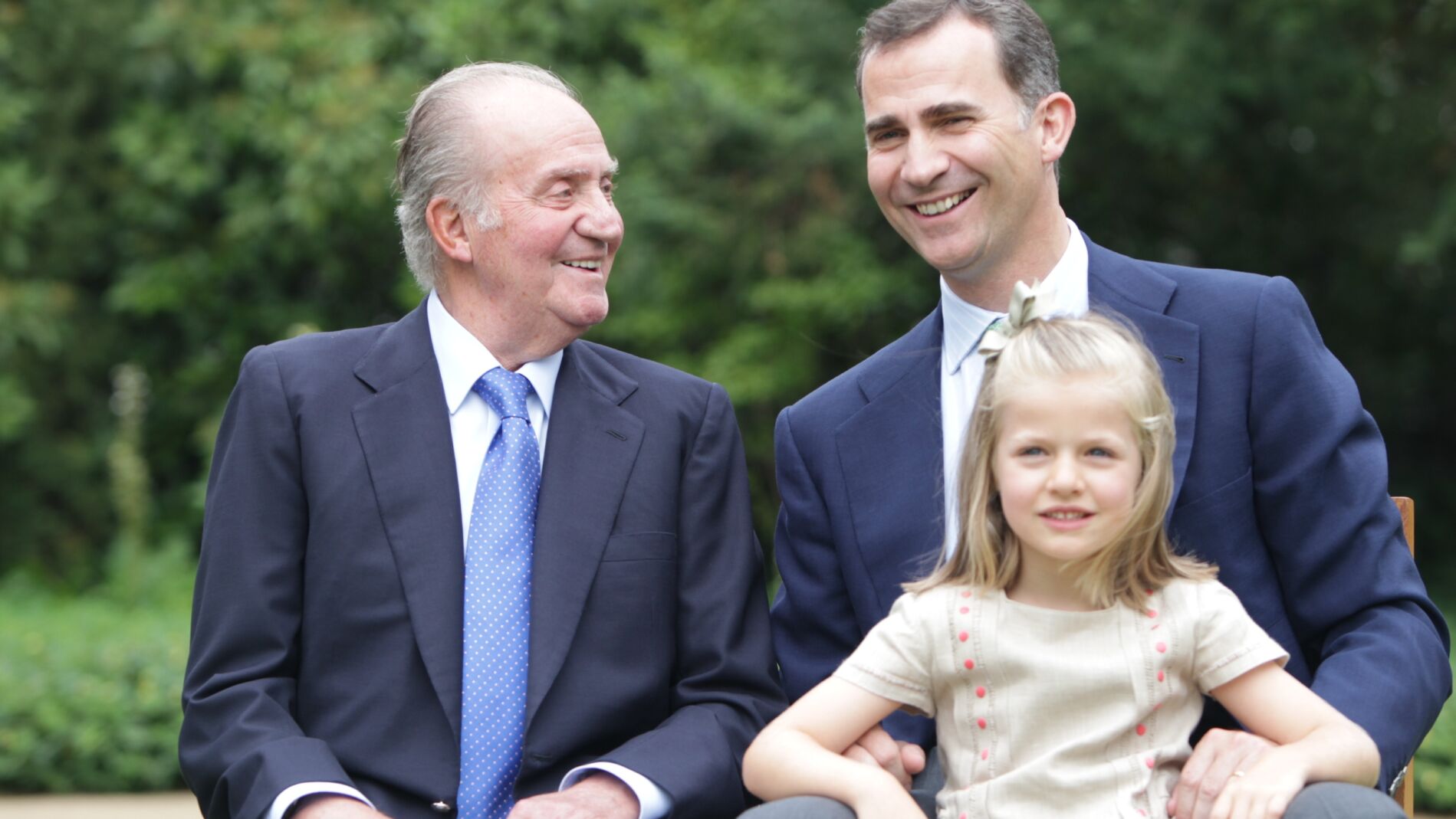 El Rey, el Pr&iacute;ncipe y la infanta Leonor